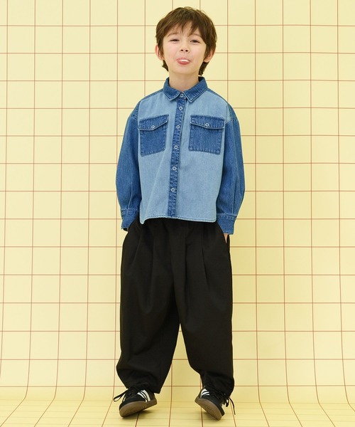 LEPSIM（レプシィム）の「【KIDS】切り替えデニムシャツ　283659（シャツ/ブラウス・キッズ・ブルー・140/120）」の15枚目の写真