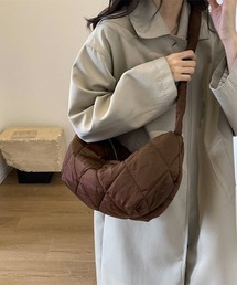 ブラウン キルティング ショルダーバッグ バッグ（ブラウン/茶色系・キルティング）ファッション通販