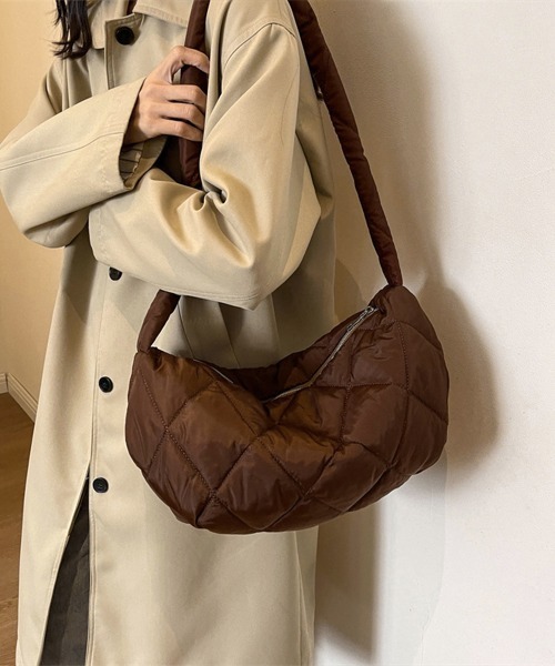 Miniministore(ミニミニストア)の「キルティングショルダーバッグ 斜めがけ鞄(ショルダーバッグ・レディース・ブラック/ブラウン/クリーム/ダークベージュ・FREE)」の13枚目の写真