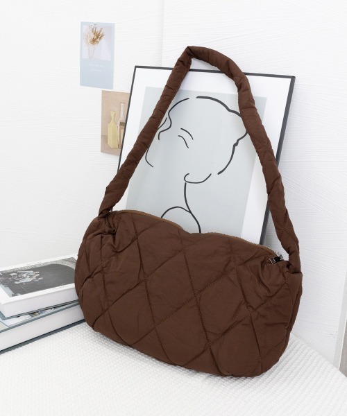 Miniministore(ミニミニストア)の「キルティングショルダーバッグ 斜めがけ鞄(ショルダーバッグ・レディース・ブラック/ブラウン/クリーム/ダークベージュ・FREE)」の18枚目の写真