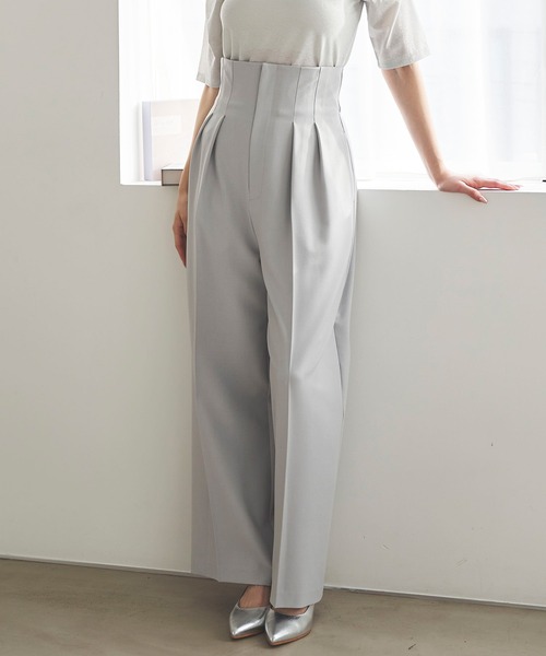 31 Sons de mode（トランテアン　ソン　ドゥ　モード）の「タックワイドパンツ（その他パンツ・レディース・クリーム/ライトグレー・38/36）」の15枚目の写真