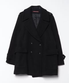 d.i.a 未使用品　黒　ウール ラメピーコート 平成ギャル ピーコート ウール ジャケット 黒 平成ギャル y2k パンク d.i.a系