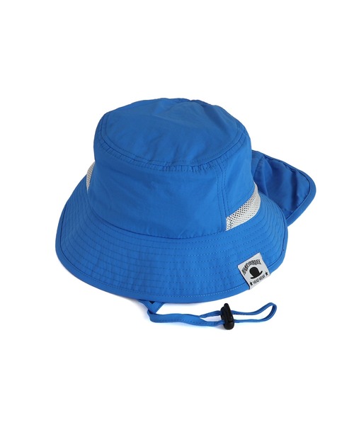 MAKE YOUR DAY（メイクユアデイ）の「保冷剤が入れられる日よけ付きナイロンハット（ハット・キッズ・ピンク/カーキ/ブルー・50/56/54/52）」の3枚目の写真