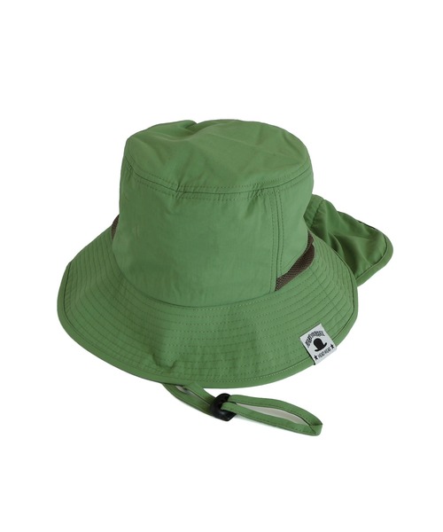 MAKE YOUR DAY（メイクユアデイ）の「保冷剤が入れられる日よけ付きナイロンハット（ハット・キッズ・ピンク/カーキ/ブルー・50/56/54/52）」の7枚目の写真