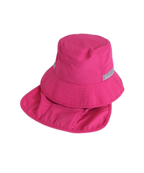 MAKE YOUR DAY（メイクユアデイ）の「保冷剤が入れられる日よけ付きナイロンハット（ハット・キッズ・ピンク/カーキ/ブルー・50/56/54/52）」の11枚目の写真