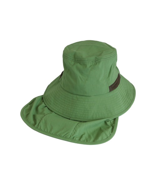 MAKE YOUR DAY（メイクユアデイ）の「保冷剤が入れられる日よけ付きナイロンハット（ハット・キッズ・ピンク/カーキ/ブルー・50/56/54/52）」の8枚目の写真