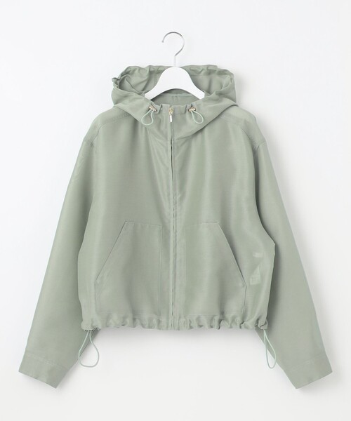 23区 L(ニジュウサンクオオキイサイズ)の「【SLOW/一部店舗限定】シアーフォルム ブルゾン(その他アウター・レディース・グレー系/スモーキーグリーン系/ベージュ系・44/46)」の10枚目の写真