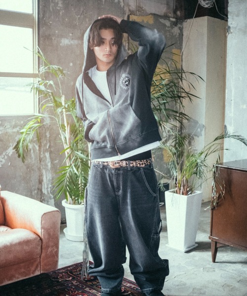 centimeter（センチメーター）の「Cross ruler zip hoodie（パーカー