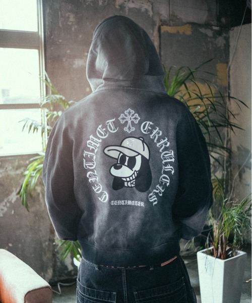 centimeter（センチメーター）の「Cross ruler zip hoodie（パーカー