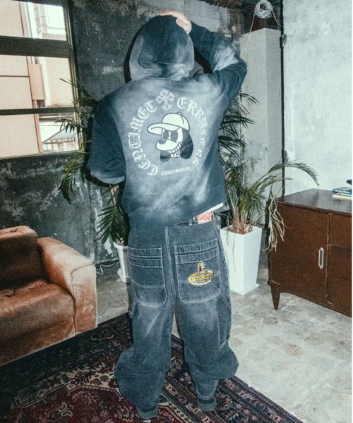 centimeter（センチメーター）の「Cross ruler zip hoodie（パーカー