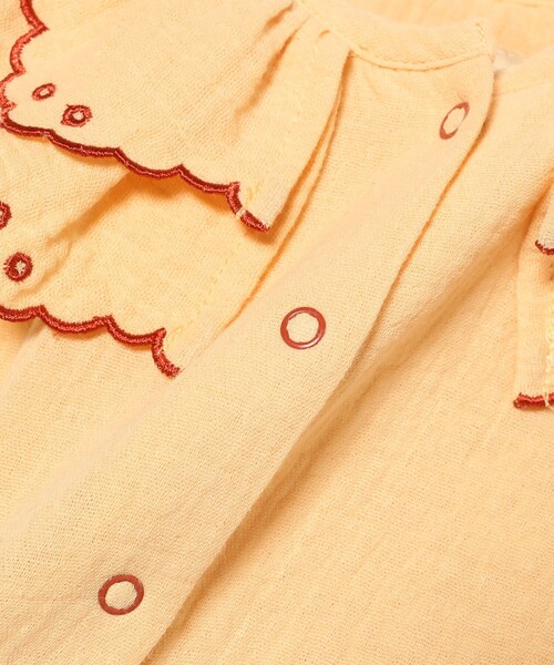 こども ビームス（コドモビームス）の「襟フリル ダブルガーゼ ワンピース 2025SS（90～140cm）（ワンピース・キッズ・ケリーグリーン/イエロー系その他3・140/130/120/110/100/90）」の14枚目の写真
