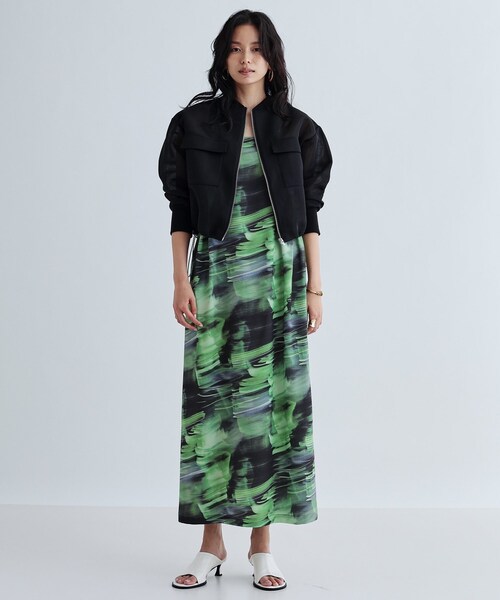 GALLEST(ギャレスト)の「シアーダンボールブルゾン(ブルゾン・レディース・ブラック/ホワイト・38)」の3枚目の写真