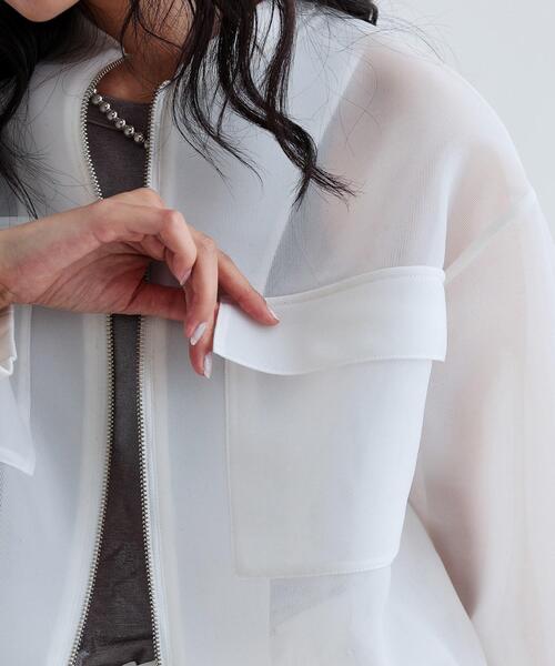 GALLEST(ギャレスト)の「シアーダンボールブルゾン(ブルゾン・レディース・ブラック/ホワイト・38)」の14枚目の写真