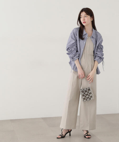 PLEATS PLEATS デニム風オールインワン PLEATS PLEATS デニム風オールインワン