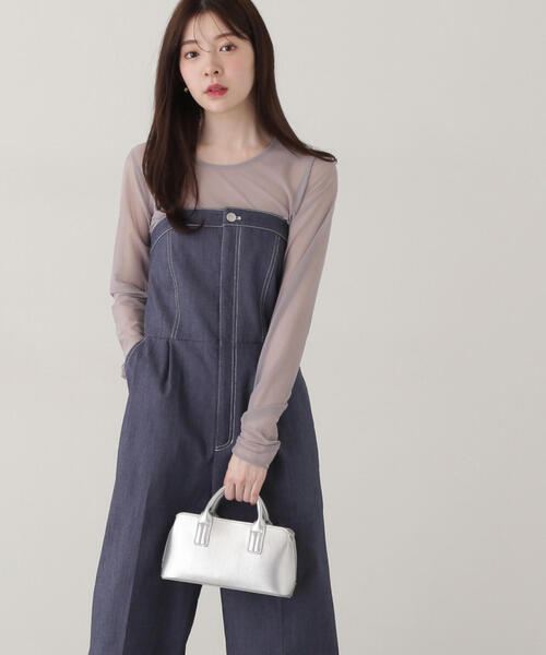 PROPORTION BODY DRESSING(プロポーションボディドレッシング)の「デニム風オールインワン / 1215140303(ワンピース・レディース・ネイビー/グレー・MEDIUM/SMALL)」の21枚目の写真