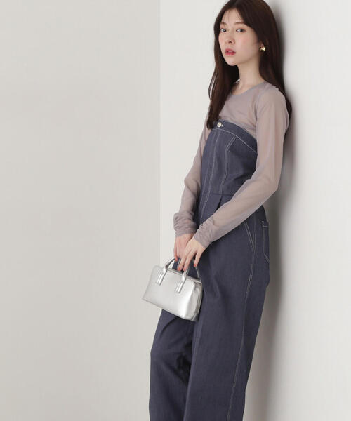 PROPORTION BODY DRESSING(プロポーションボディドレッシング)の「デニム風オールインワン / 1215140303(ワンピース・レディース・ネイビー/グレー・MEDIUM/SMALL)」の22枚目の写真