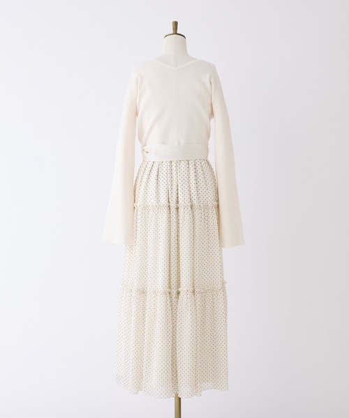 one after another NICE CLAUP(ワンアフターアナザーナイスクラップ)の「カシュクールセットキャミワンピース(ワンピース・レディース・イエロー/オフホワイト/杢グレー/ネイビー・FREE)」の7枚目の写真