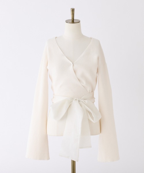 one after another NICE CLAUP(ワンアフターアナザーナイスクラップ)の「カシュクールセットキャミワンピース(ワンピース・レディース・イエロー/オフホワイト/杢グレー/ネイビー・FREE)」の16枚目の写真