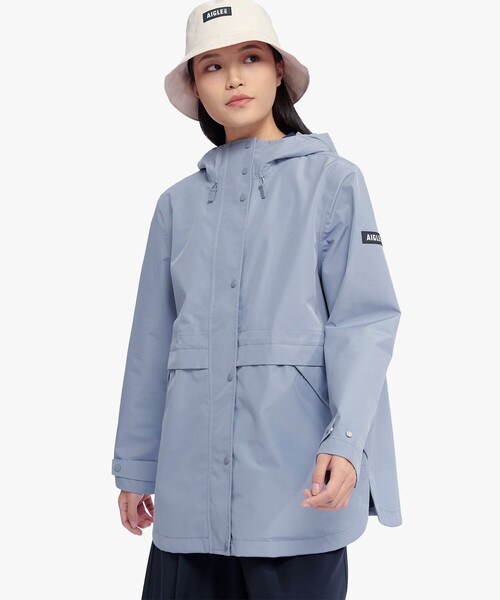 AIGLE（エーグル）の「防水 防風 透湿 GORE-TEX ゴアテックス フィッシュテールフーデッドジャケット RP（マウンテンパーカー・レディース・ブラック/ホワイト/グレー・40/34/36/38）」の10枚目の写真
