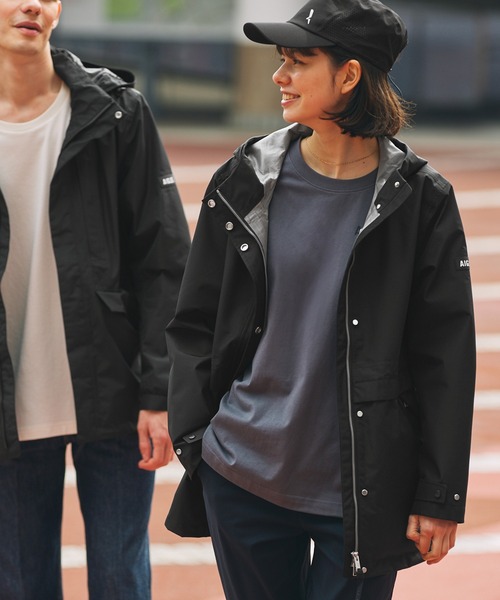 AIGLE（エーグル）の「防水 防風 透湿 GORE-TEX ゴアテックス フィッシュテールフーデッドジャケット RP（マウンテンパーカー・レディース・ブラック/ホワイト/グレー・40/34/36/38）」の18枚目の写真