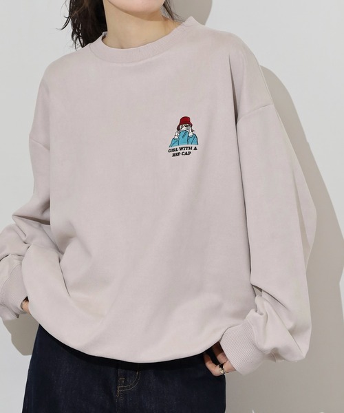 Red Cap Girl(レッドキャプガール)の「RED CAP GIRL カットスウェード クルーネック スウェット(スウェット・メンズ・グレー系2/グレー系1・M/L)」の1枚目の写真