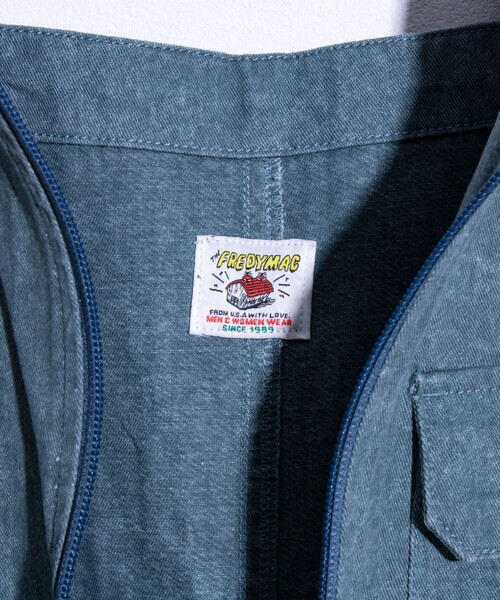 FREDY MAC(フレディーマック)の「【FREDYMAC/フレディマック】ピグメントツイル オーバーオール(サロペット/オーバーオール・メンズ・ブルー/チャコールグレー/ベージュ・S/M)」の6枚目の写真