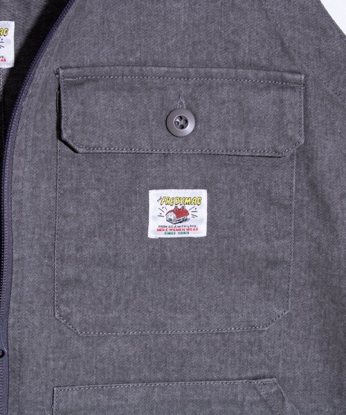 FREDY MAC(フレディーマック)の「【FREDYMAC/フレディマック】ピグメントツイル オーバーオール(サロペット/オーバーオール・メンズ・ブルー/チャコールグレー/ベージュ・S/M)」の11枚目の写真