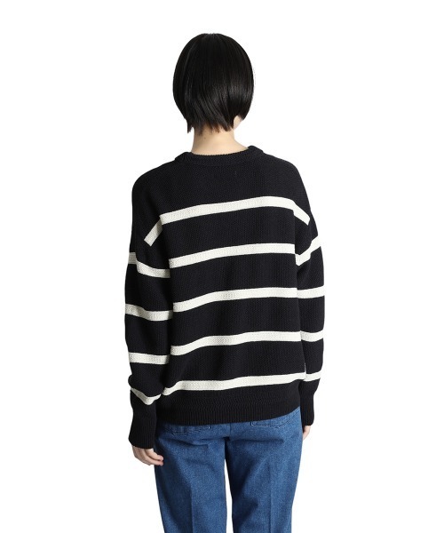 BALLAST ARK（バラストアーク）の「BALLAST ARK / バラストアーク：COTTON LINEN BORDER KANOKO L/S KNIT：BA11-K001[AST]（ニット/セーター・メンズ・ブラック系その他/ベージュ系その他・L/M）」の14枚目の写真