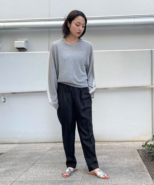 cloenc（クロエンス）の「シアーニットプルオーバー（ニット/セーター・レディース・ホワイト系7/グリーン系5/グレー系4・02）」の5枚目の写真
