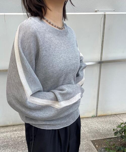 cloenc（クロエンス）の「シアーニットプルオーバー（ニット/セーター・レディース・ホワイト系7/グリーン系5/グレー系4・02）」の6枚目の写真