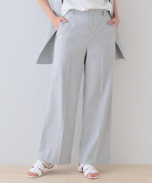 INDIVI（インディヴィ）の「【こなれSETUP／ストライプ柄】リネンライクワイドパンツ（その他パンツ・レディース・チャコール/ネイビー/ナチュラル/ライトグレー系3/アイボリー系2・03/05/12/13/15 /36/38/40）」の3枚目の写真