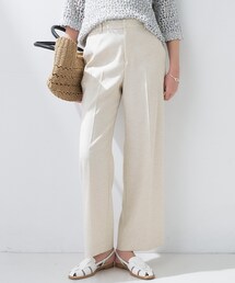 INDIVI | 【こなれSETUP／ストライプ柄】リネンライクワイドパンツ(その他パンツ)