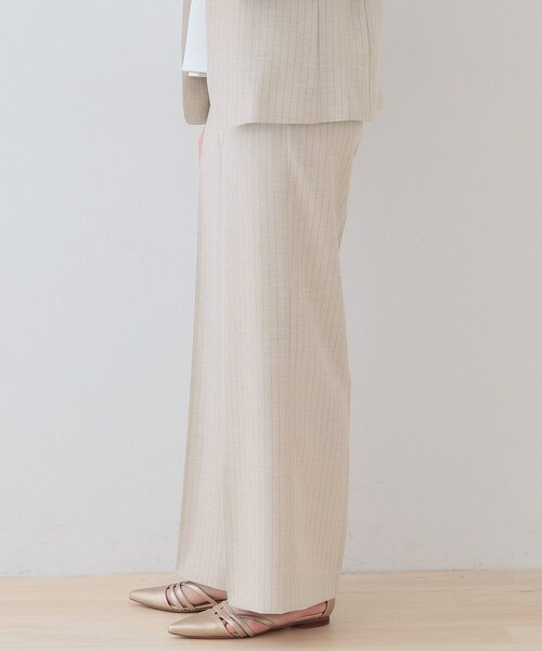 INDIVI（インディヴィ）の「【こなれSETUP／ストライプ柄】リネンライクワイドパンツ（その他パンツ・レディース・チャコール/ネイビー/ナチュラル/ライトグレー系3/アイボリー系2・03/05/12/13/15 /36/38/40）」の19枚目の写真