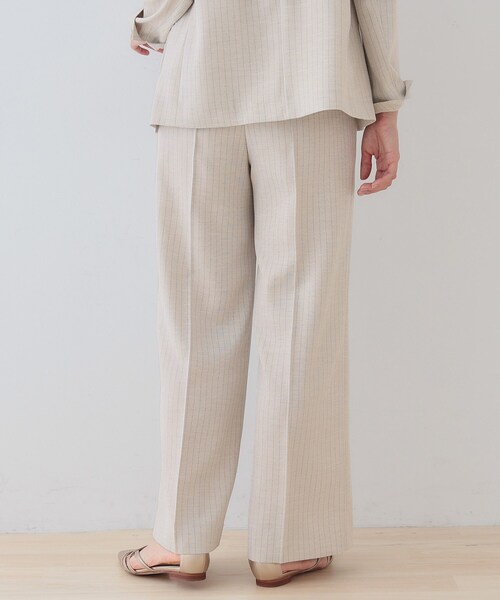 INDIVI（インディヴィ）の「【こなれSETUP／ストライプ柄】リネンライクワイドパンツ（その他パンツ・レディース・チャコール/ネイビー/ナチュラル/ライトグレー系3/アイボリー系2・03/05/12/13/15 /36/38/40）」の22枚目の写真