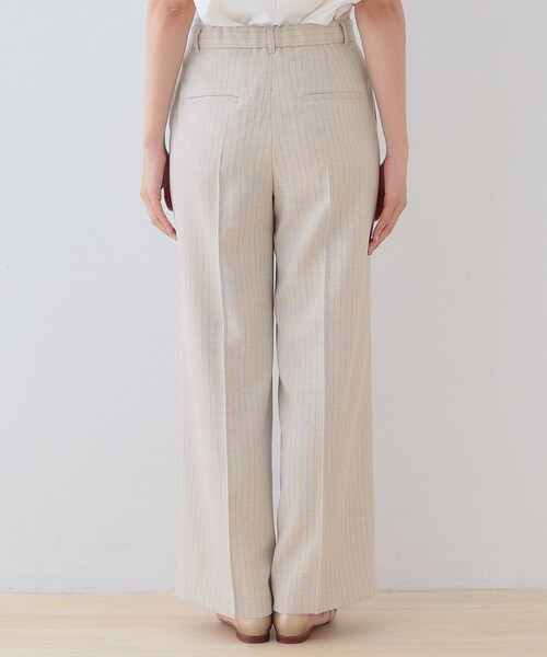 INDIVI（インディヴィ）の「【こなれSETUP／ストライプ柄】リネンライクワイドパンツ（その他パンツ・レディース・チャコール/ネイビー/ナチュラル/ライトグレー系3/アイボリー系2・03/05/12/13/15 /36/38/40）」の14枚目の写真