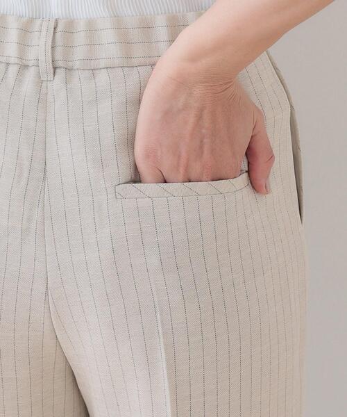 INDIVI（インディヴィ）の「【こなれSETUP／ストライプ柄】リネンライクワイドパンツ（その他パンツ・レディース・チャコール/ネイビー/ナチュラル/ライトグレー系3/アイボリー系2・03/05/12/13/15 /36/38/40）」の17枚目の写真