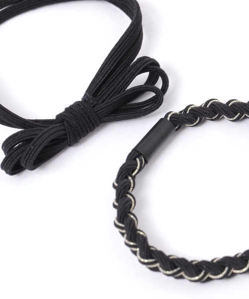 LAKOLE(ラコレ)の「編み込みリボンヘアゴム4点セット / 291520(ヘアゴム・レディース・ブラック/ベージュ/ブラウン系その他・FREE)」の4枚目の写真