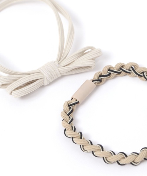 LAKOLE(ラコレ)の「編み込みリボンヘアゴム4点セット / 291520(ヘアゴム・レディース・ブラック/ベージュ/ブラウン系その他・FREE)」の5枚目の写真