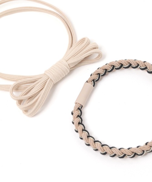 LAKOLE(ラコレ)の「編み込みリボンヘアゴム4点セット / 291520(ヘアゴム・レディース・ブラック/ベージュ/ブラウン系その他・FREE)」の6枚目の写真