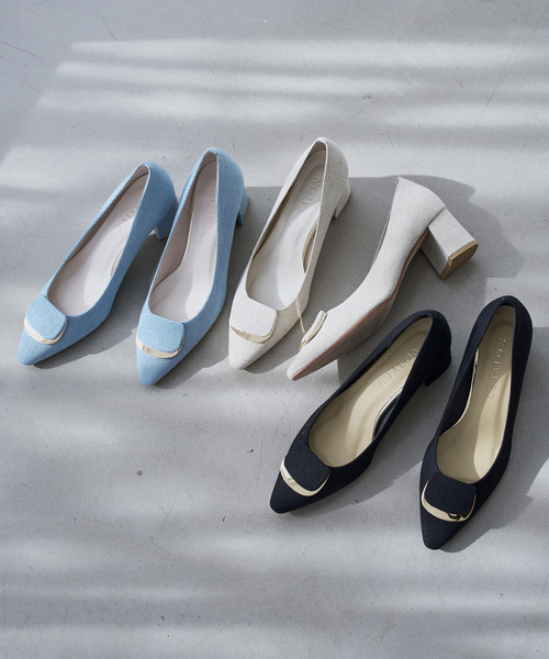 LE TALON（ルタロン）の「5.5cmオーバルプレートパンプス（パンプス・レディース・アイボリー/サックスブルー/ブラック×ブラック・22cm/22.5cm/23cm/23.5cm/24cm/24.5cm/25cm）」の14枚目の写真
