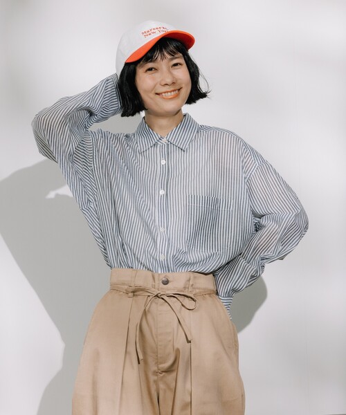 FREAK'S STORE（フリークスストア）の「インド ボイルベーシック長袖シャツ（シャツ/ブラウス・レディース・ピンク系その他/チャコールグレー/ターコイズブルー/その他/オフホワイト・ﾌﾘ-）」の3枚目の写真