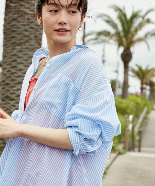 セール】インド ボイルベーシック長袖シャツ（シャツ/ブラウス