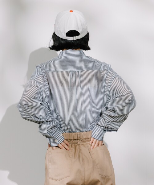 FREAK'S STORE（フリークスストア）の「インド ボイルベーシック長袖シャツ（シャツ/ブラウス・レディース・ピンク系その他/チャコールグレー/ターコイズブルー/その他/オフホワイト・ﾌﾘ-）」の6枚目の写真