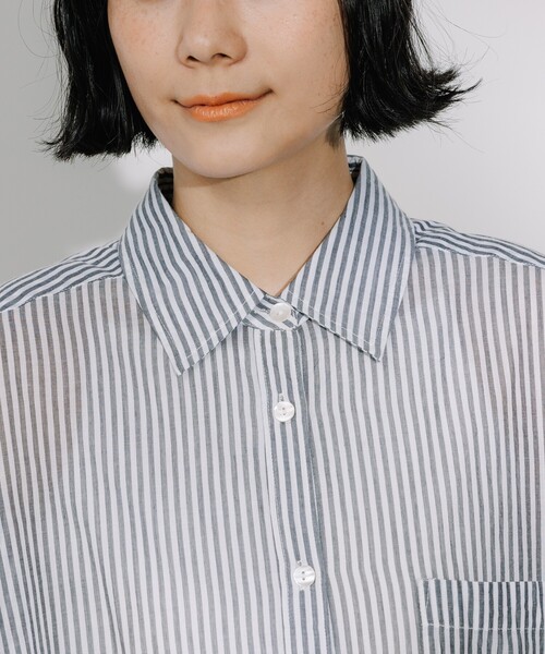 FREAK'S STORE（フリークスストア）の「インド ボイルベーシック長袖シャツ（シャツ/ブラウス・レディース・ピンク系その他/チャコールグレー/ターコイズブルー/その他/オフホワイト・ﾌﾘ-）」の10枚目の写真