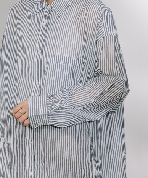 FREAK'S STORE（フリークスストア）の「インド ボイルベーシック長袖シャツ（シャツ/ブラウス・レディース・ピンク系その他/チャコールグレー/ターコイズブルー/その他/オフホワイト・ﾌﾘ-）」の11枚目の写真