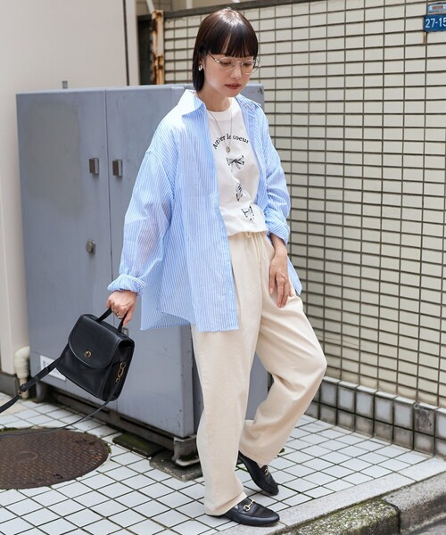 FREAK'S STORE（フリークスストア）の「インド ボイルベーシック長袖シャツ（シャツ/ブラウス・レディース・ピンク系その他/チャコールグレー/ターコイズブルー/その他/オフホワイト・ﾌﾘ-）」の16枚目の写真