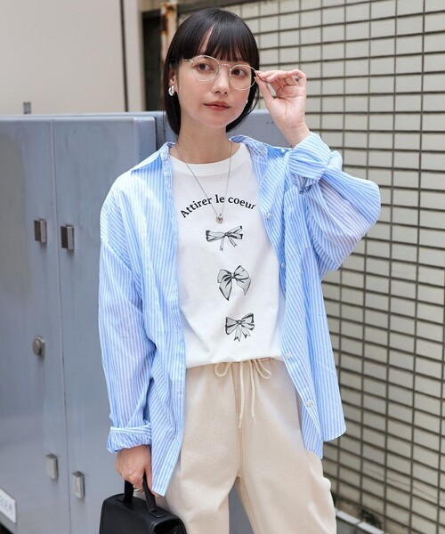 FREAK'S STORE（フリークスストア）の「インド ボイルベーシック長袖シャツ（シャツ/ブラウス・レディース・ピンク系その他/チャコールグレー/ターコイズブルー/その他/オフホワイト・ﾌﾘ-）」の19枚目の写真
