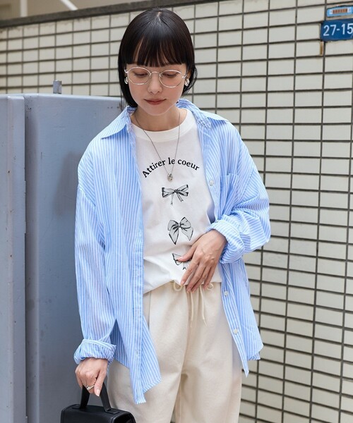 FREAK'S STORE（フリークスストア）の「インド ボイルベーシック長袖シャツ（シャツ/ブラウス・レディース・ピンク系その他/チャコールグレー/ターコイズブルー/その他/オフホワイト・ﾌﾘ-）」の21枚目の写真