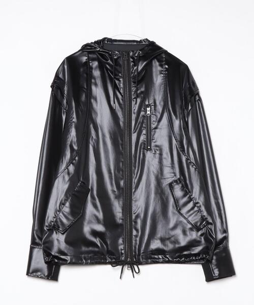 Maison ULA(メゾンウラ)の「Maison ULA/メゾン ウラ/レザーライクブルゾン(ブルゾン・メンズ・ブラック/アイボリー・2/1)」の14枚目の写真