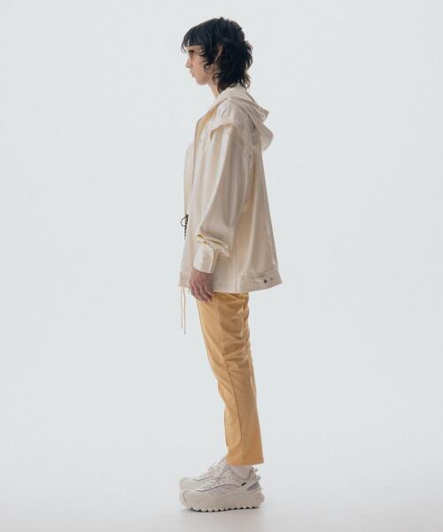 Maison ULA(メゾンウラ)の「Maison ULA/メゾン ウラ/レザーライクブルゾン(ブルゾン・メンズ・ブラック/アイボリー・2/1)」の7枚目の写真
